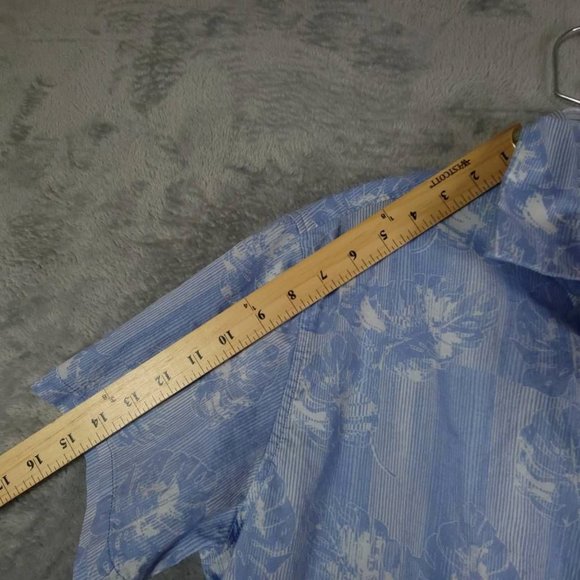 Selected Homme Mens Judd Shirt Button Up Blue Shadow Floral Short‎ Sleeve M New - Picture 5 of 8